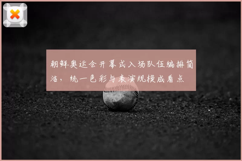 朝鲜奥运会开幕式入场队伍编排简洁,统一色彩与表演规模成看点